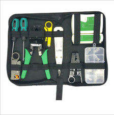 Network Ethernet LAN Kit Cat5e Cat6 Cable Tester Crimper Crimping Tool Set