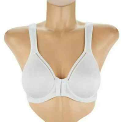 Breezies Soft Shimmer Seamless Front Close Underwire Bra-White-34C-A294542