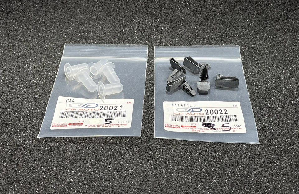 74 - 82 TOYOTA CORONA INTERIOR DOOR PANEL TRIM RETAINER CLIP SET QTY 5 OEM NEW - Image 2 of 2