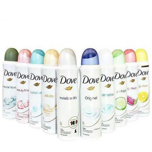 Dove Women 150 ML/5.07 FL OZ Antiperspirant Deodorant Spray Assortment (10 Cans)