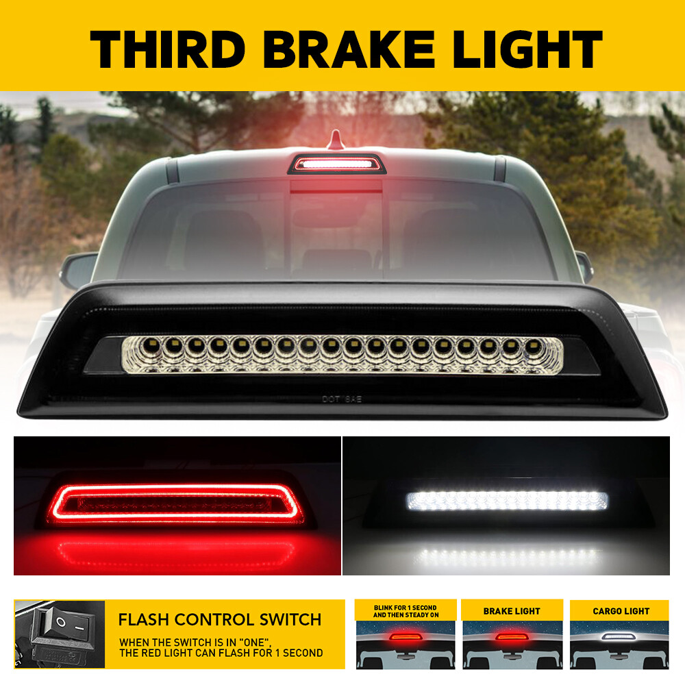 Smoke Sealed LED 3rd Brake Tail Light Cargo Lamp for 2016-2023 Toyota Tacoma