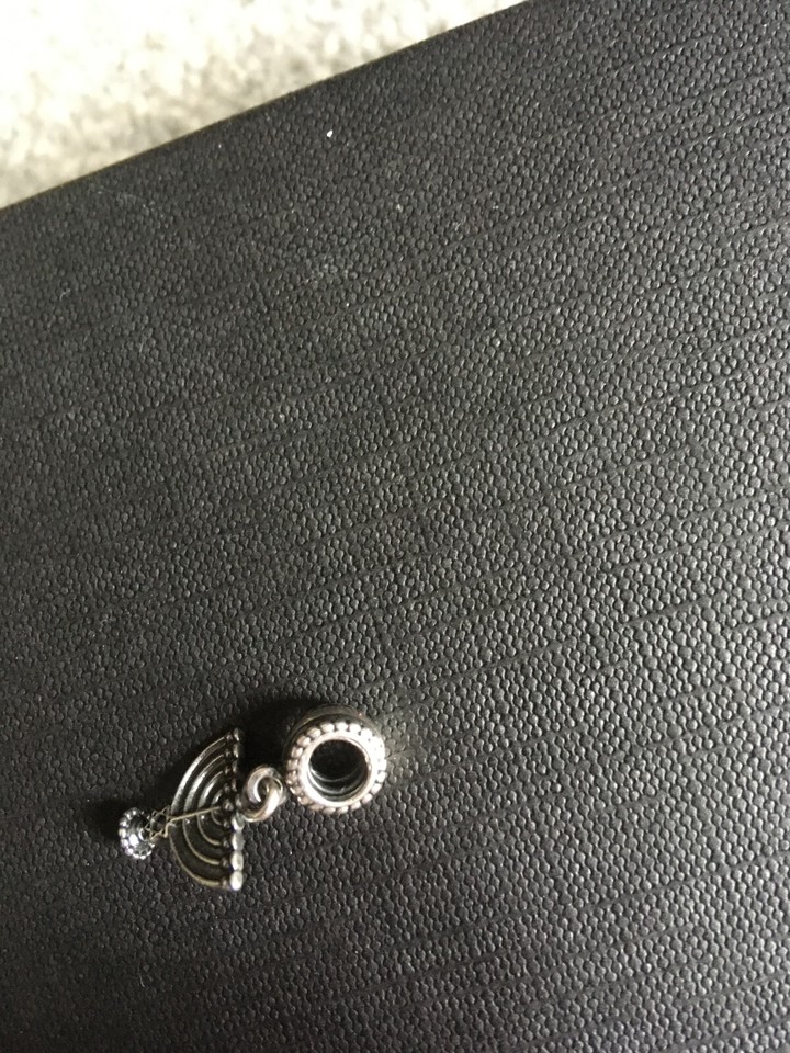 Genuine PANDORA S 925 ALE Hanukkah Menorah Jewish Festival Charm Rare