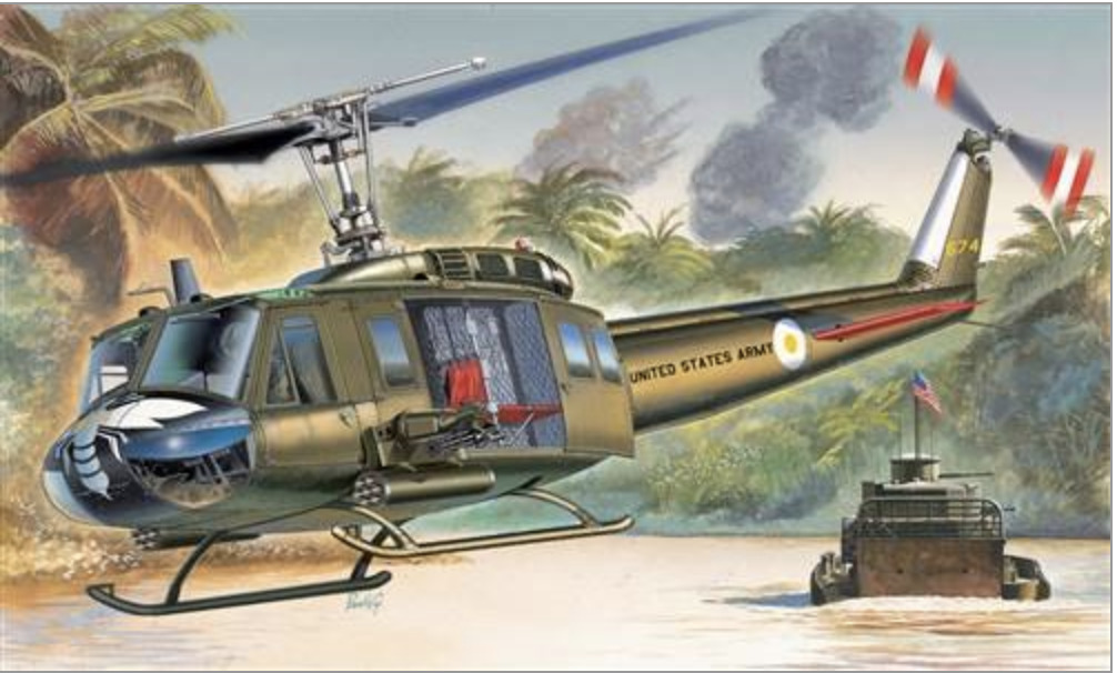 Italeri 1247 Bell UH-1D Iroquois with 4 Different Markings 1/72 Scale Model Kit
