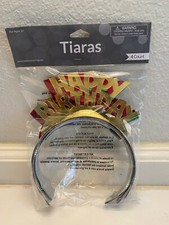 New Creative Converting "Happy Birthday" Kids Tiaras 3 4 count