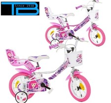 Bici Bambina 12” Dino Bikes FAIRY su Sfera-Ruota Libera-Gomme Gonfiabile