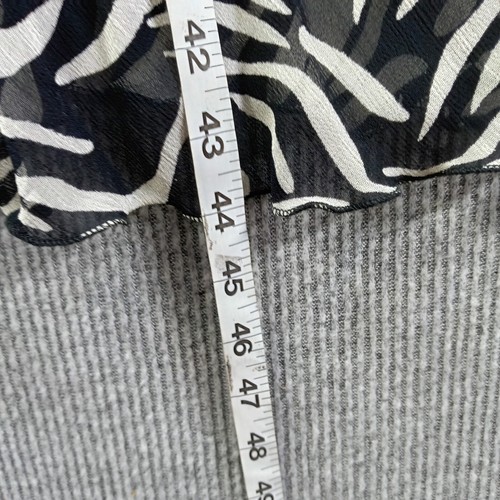 Abito Lemmie LNY New York donna 12 nero stampa zebra spaghetti lungo maxi - Foto 11 di 17