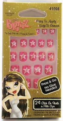 Bratz Stick On Nails - Pink Star 41008