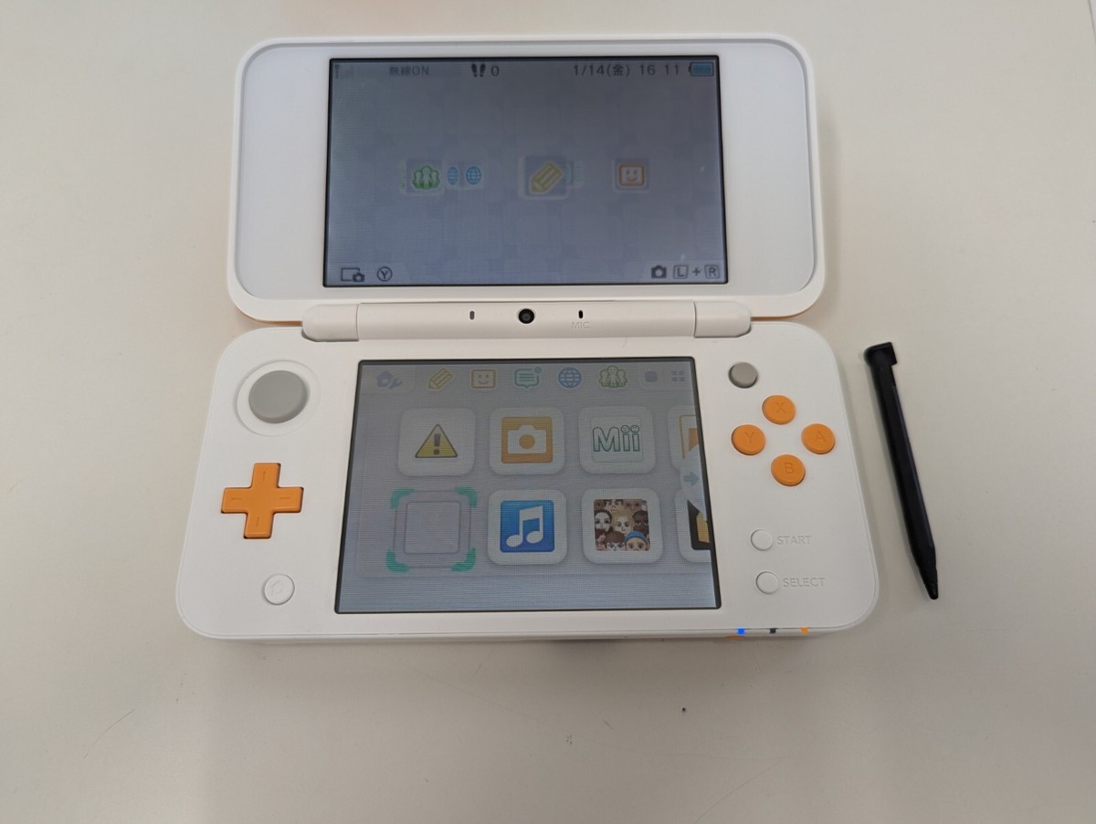 L1194 Ship Free Nintendo new 2DS console LL XL White x Orange