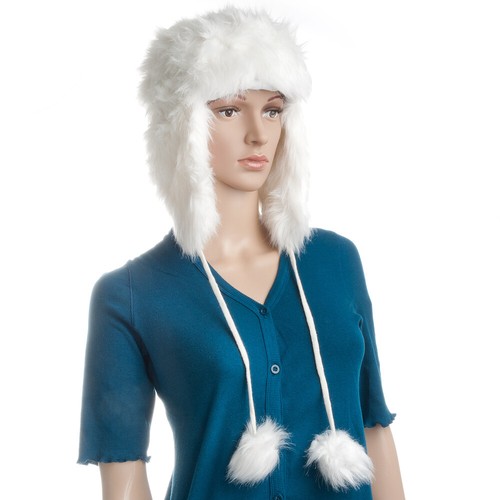 Damen Fellmütze Winter - Russische Kosakenmütze In Dunkelblau