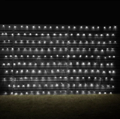 SNOW Christmas Lights 2 X 2M Net Chasing Curtain 160 Ice White LED String Fairy 3700