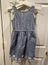 Girls' Sleeveless Twist Back Embroidered Americana Dress - Cat  Jack XS 4/5