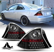 For 2001-2003 Honda Civic 2 Door Coupe Led Tail Lights Replacement Black Clear For 2001-2003 Honda Civic 2 Door Coupe Led Tail Lights Replacement Black Clear