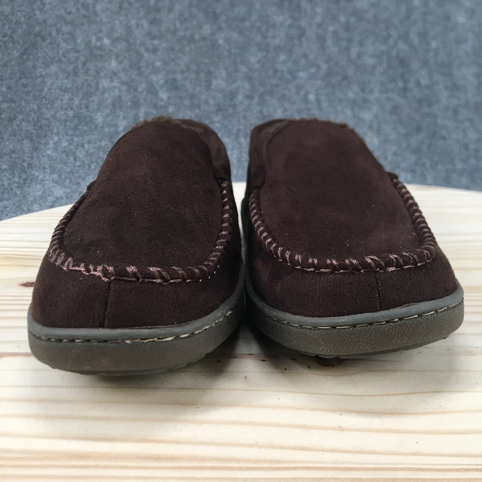 Dockers 拖鞋男式 7-8 M 莫卡辛棕色麂皮绒衬里人造毛皮懒人鞋 RN73639 — 第 4/4 张图片