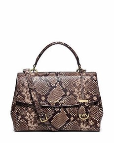 Michael Kors Ava Medium Python Snake Embossed Leather Mk Satchel Bag Image Is Loading Michael Kors Ava Medium Python Snake Embossed Leather
