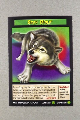 Weird N  Wild Creatures Nightmares of Nature Karte # Grey Wolf # 2006