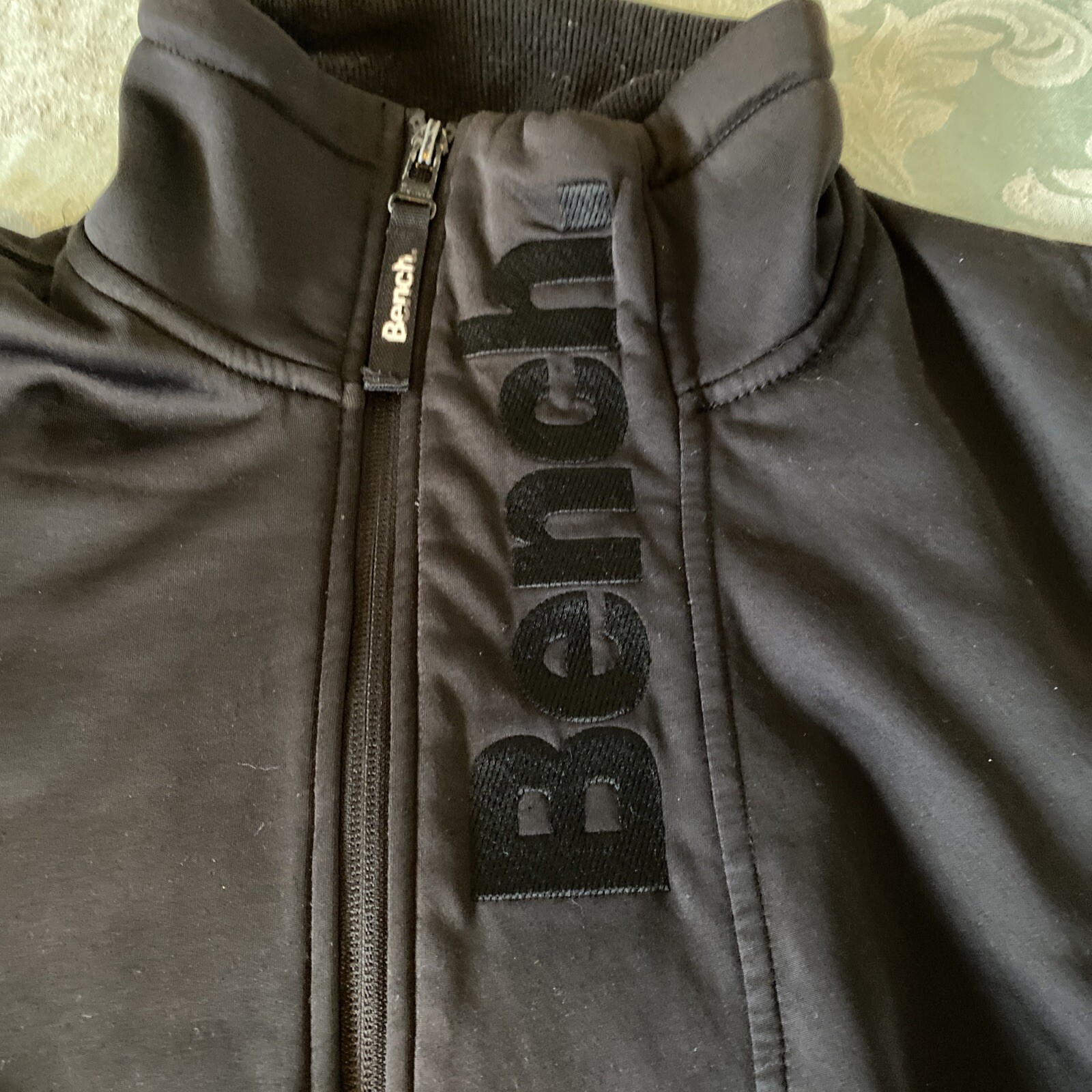 BENCH URBANWEAR Mens Size Large Black Soft Shell Zip Up Jacket eBay
