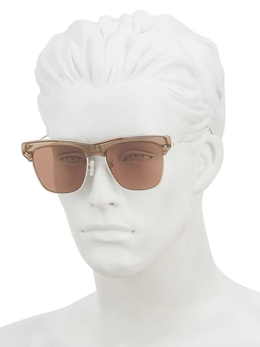 Alexander McQueen Browline Brown Sunglasses AM0235S 004 | eBay 