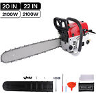 20/22" 52cc Gas Chainsaw Bar Gasoline Powered Chain Saw Engine Wood Cutting