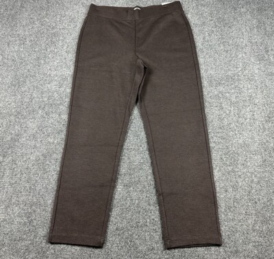 Loft High Rise Pull On Leggings Pants Sz Medium Brown Straight Stretch NWT 