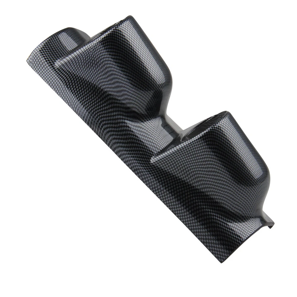 Universal 2" 52mm Left Driver Carbon Fiber A Pillar Dual 2 Hole Gauge Holder Pod - Image 4 of 4