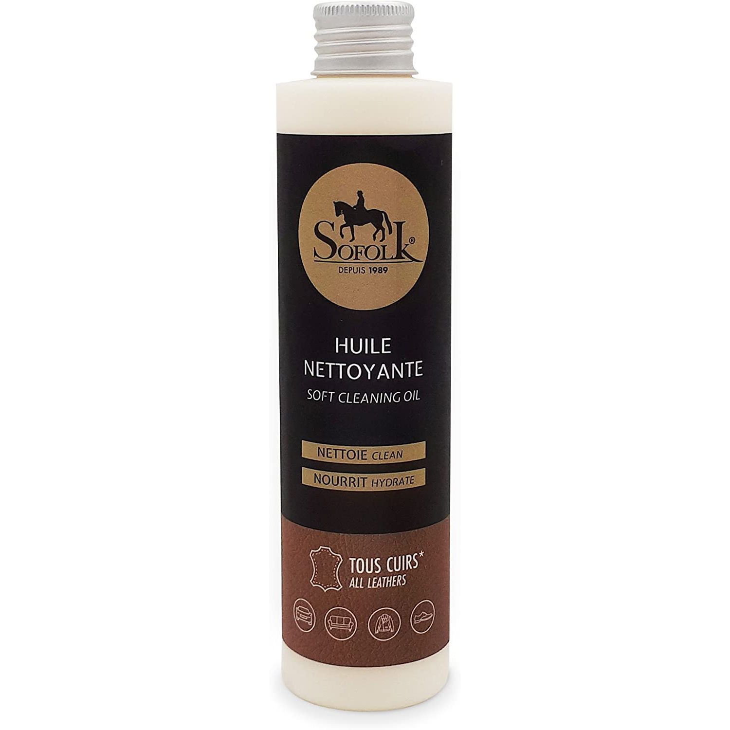 Huile nettoyante cuir 2 en 1 Sofolk de 200ml pour l'entretien complet