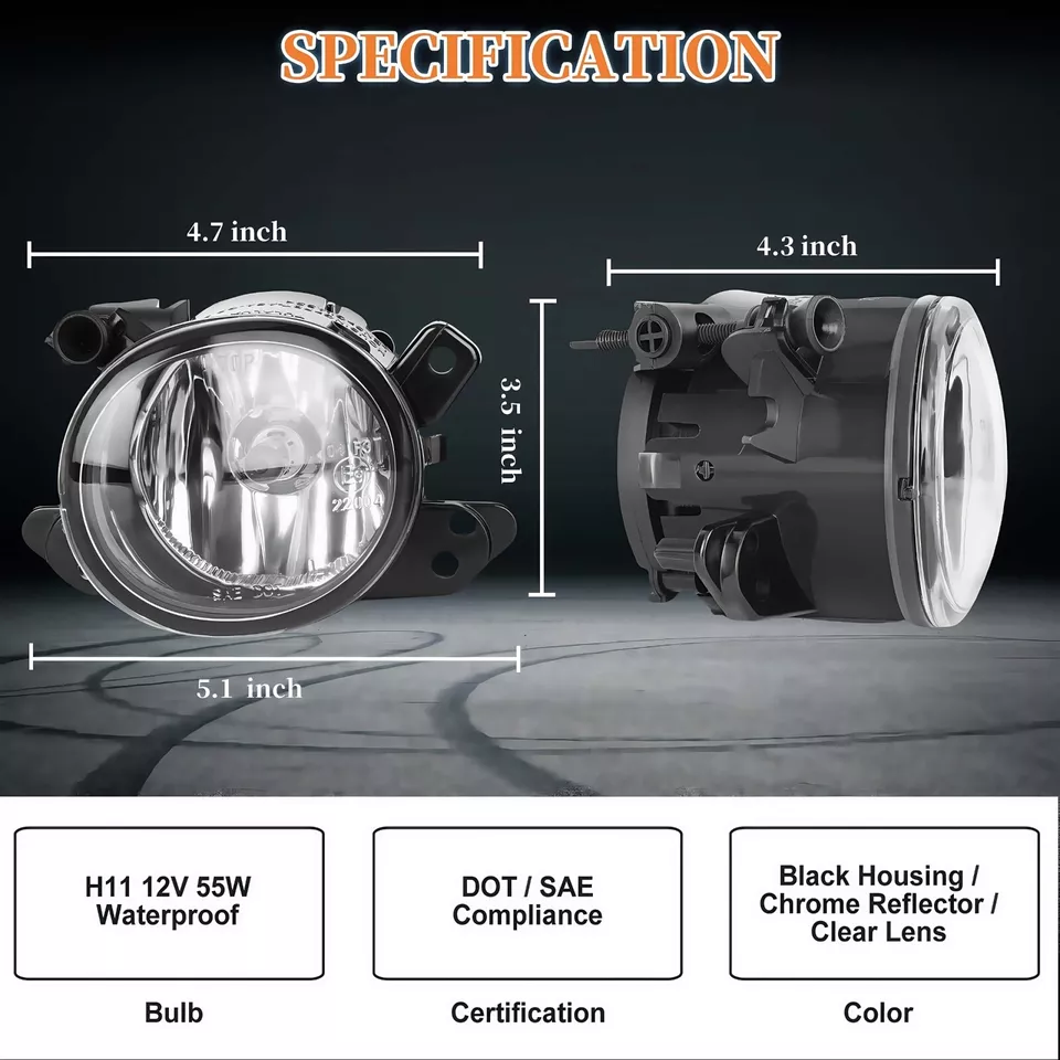 Fog lights For MERCEDES-BENZ Selected Models 2006-2014; 2518200756; 2518200856 - Image 3 of 4