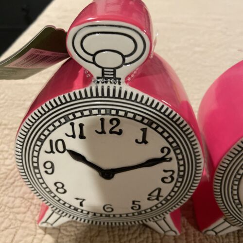 Color Pop ASHLAND Spring Printemps Ceramic Clock - NEW WITH TAGS 2 Faces Unique - Picture 2 of 17