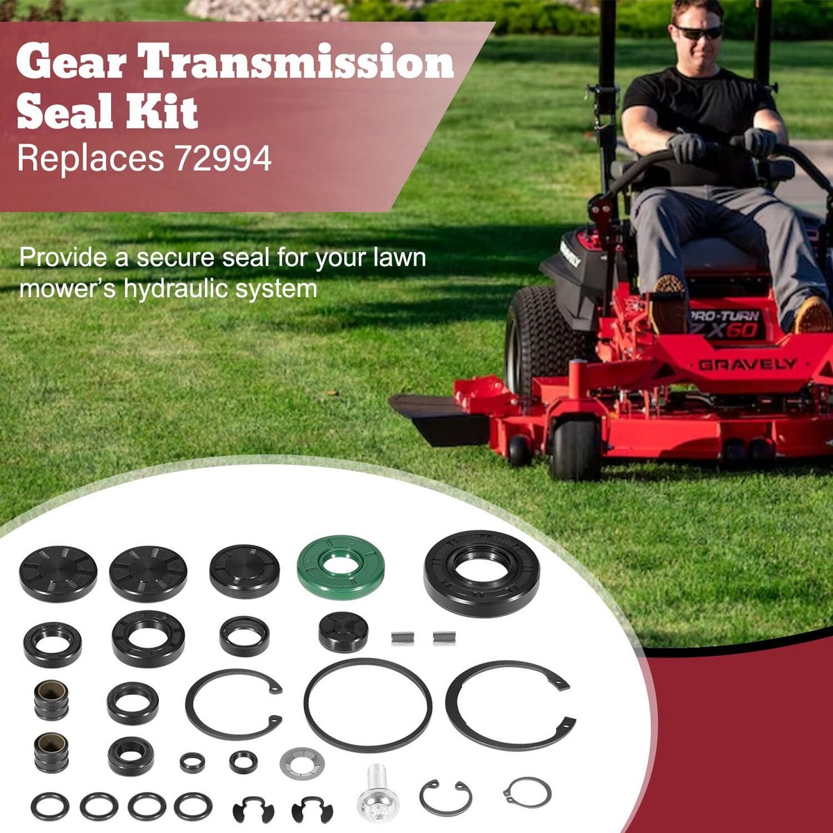 For Hydro-Gear 72994 Pump Seal Kit for ZT-3100 ZT-3400 ZT-2800