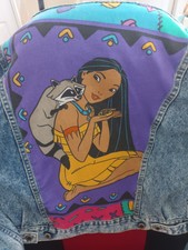 Disney Pocahontas Custom Denim Jacket Xl Ladies