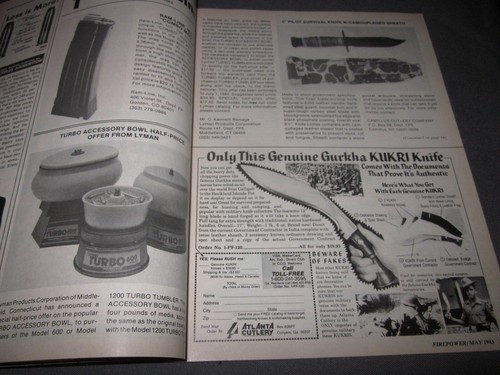 Vintage 1985 FIREPOWE Magazine Thompson Desert Eag 91 94 Minimi + - Picture 7 of 10