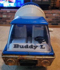 Vintage Buddy L Blue Cement Mixer Tilting Truck Pressed Metal Japan GB81