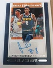 Jarred Vanderbilt 2019-20 NBA Hoops Great SIGnificance Auto Denver Nuggets GSJVB