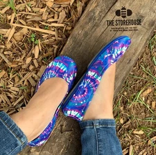 the storehouse flats Tidal Pool Tie-dye Size 10 Foldable Flats 