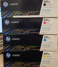 HP 201A Toner Cartridge 4-Pack Set Cyan, Magenta, Yellow   CF401A  CF403A 1 201x