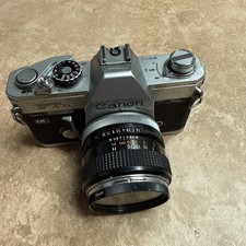 Canon FTb-QL 35mm SLR Film Camera w/ Canon FD 50mm f/1.8 Lens Vintage Japan