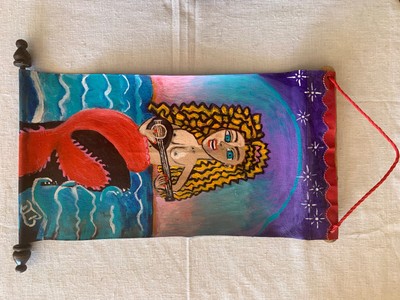 Discounted! Mermaid,mixed media painting by David Betancoor