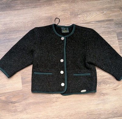 Giesswein Pure Wool Womens Coat Jacket Cardigan  Jacket  Austria Green/Gray