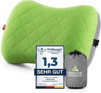 Aufblasbares Camping Kissen Ergonomisch Nackenkissen Mit Abziehbarem Bezug GrüN