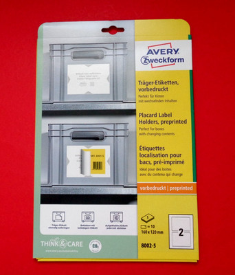 AVERY Zweckform 8002-5 Universaletiketten Träger Etiketten 160x120mm 10 Stück