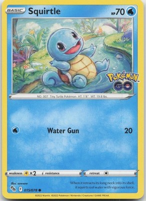 Squirtle 015/078 Common Pokemon GO Pokemon Near Mint
