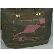 Marc Jacobs Women's 44cm Black with Purple Dat Large Canvas Tote From JAPAN