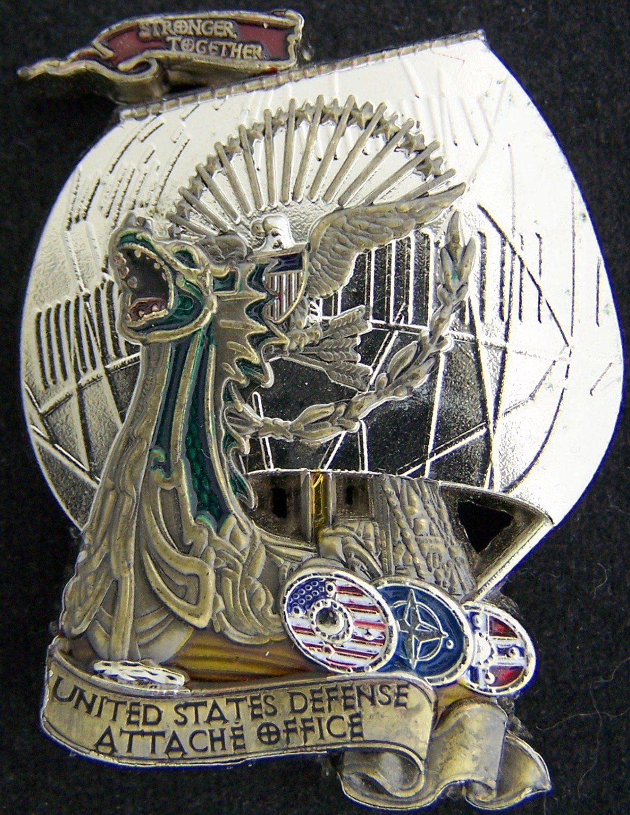 US Defense Attache Office Oslo Norway RARE & Sought After Challenge Coin