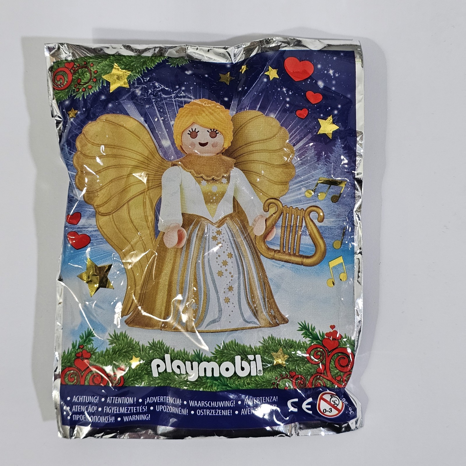 Playmobil Limited CHRISTMAS ANGEL with Golden Wings & Magic Harp NEW!