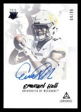 2019 PANINI LUMINANCE EMANUEL HALL RI-EH RC INK BLUE AUTOGRAPH 4/99 MISSOURI