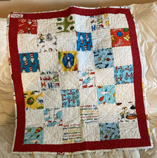Project Linus Dr. Seuss Crib Quilt Blanket 32" x 28" Cat in the Hat