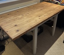 Vintage Solid Pine Dining Table  Rustic Farmhouse Kitchen Table