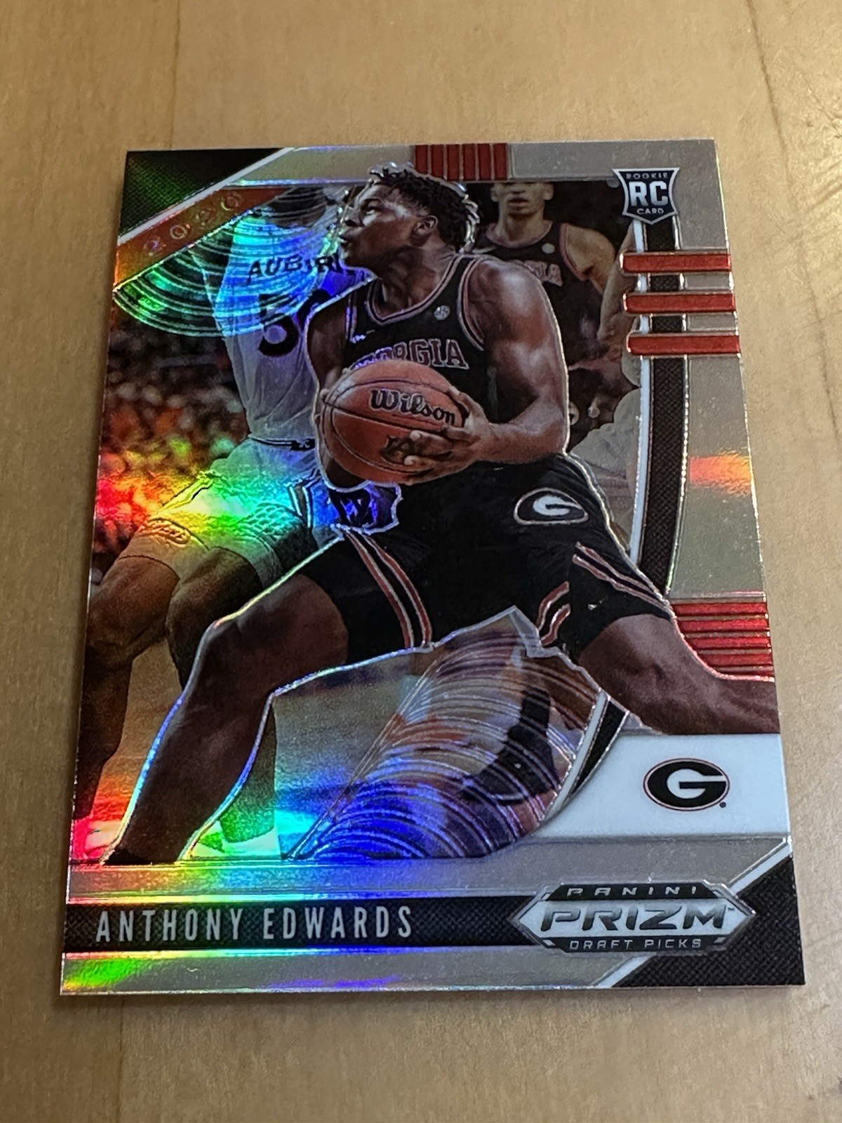 2020-21 Panini Prizm Draft Picks Anthony Edwards #1 Silver Prizm RC Rookie 🔥🦄