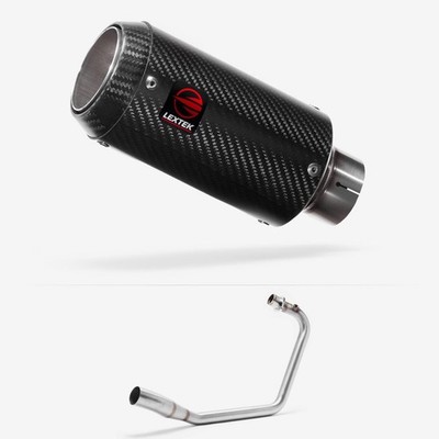 Lextek Carbon Fibre CP8C 150mm Auspuffanlage einfach austauschbar Schalldämpfer Endgerät