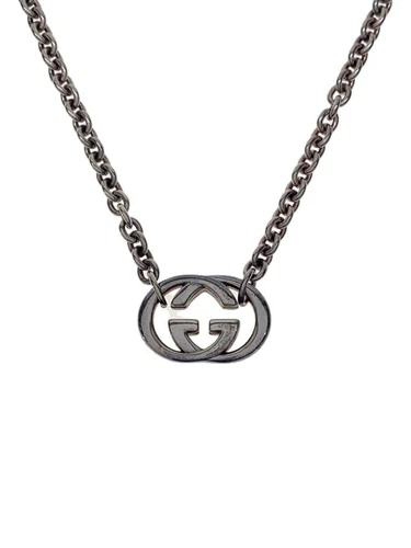 GUCCI collana ad incastro G SV925 argento con top per uomo usata