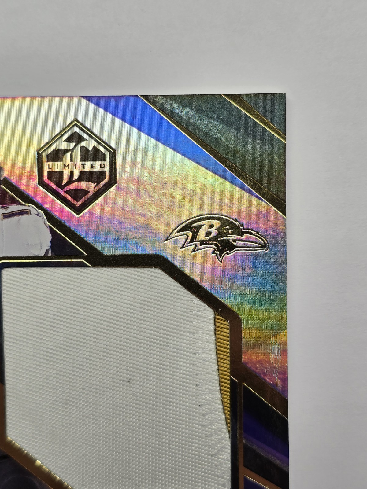 2021 Limited Spotlight Holographic /29 Rashod Bateman RPA Rookie Patch Auto RC view 1